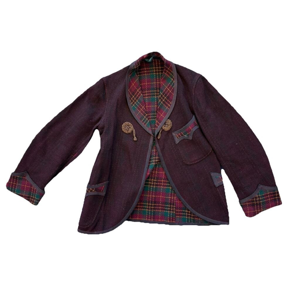 Vintage Wool Cottage Core Patchy Bohemian Steampunk Academia Jacket Women’s 10
